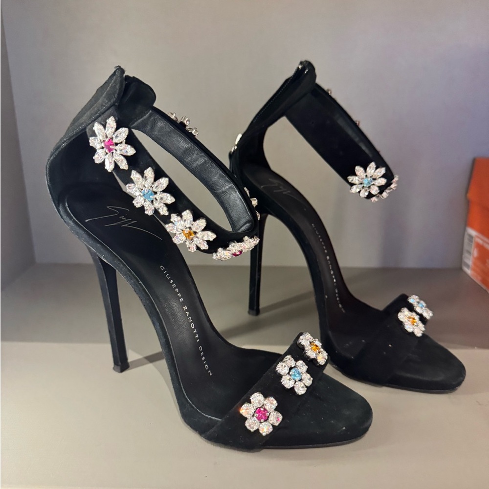 Giuseppe Zanotti Coline Floral crystal 100mm
